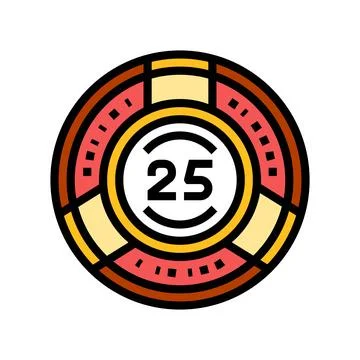 Poker chips color icon vector illustration Stock Illustration