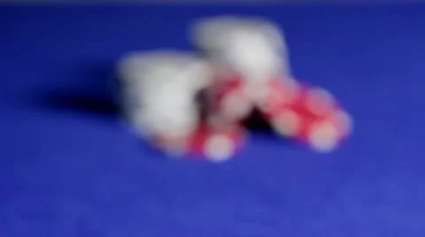 Poker chips coming into focus Stock Footage 11160644