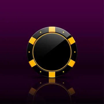 Poker chips on dark background Stock Illustration
