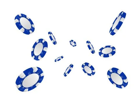 Poker chips in different position. Vector illustration. Illustrazione stock