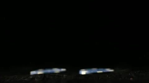 Poker Chips Falling Stock Footage 14612983