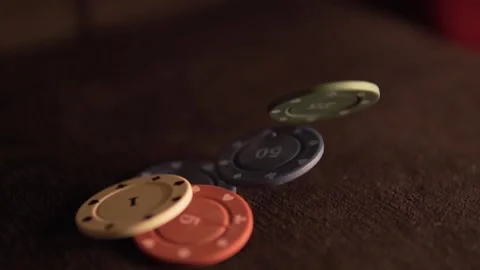 Poker Chips falling slow-mo 動画素材 230610262