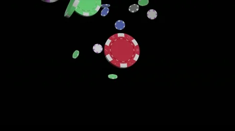 Poker chips falling. Slow motion. Stock Footage 10838921