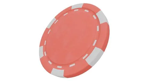 Poker chips float against a clean white background Stock Illustration