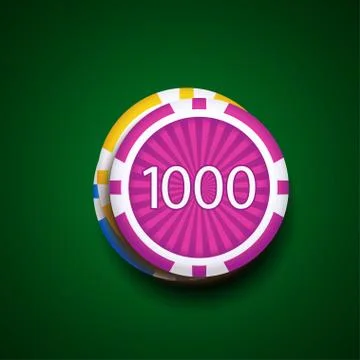 Poker chips in green Stock Illustration