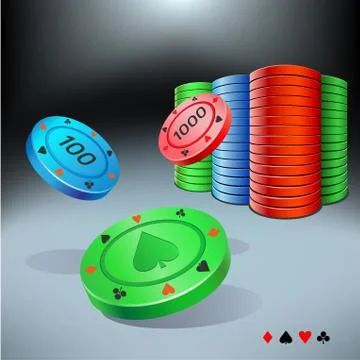 Poker chips Stock Illustration