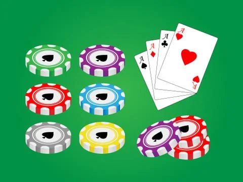 Poker chips Stock Illustration