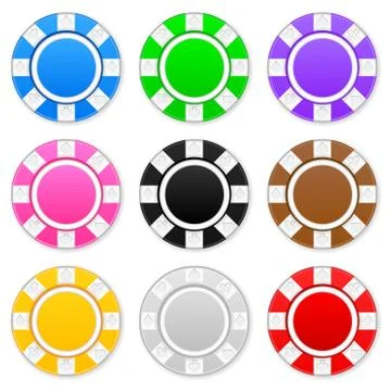 Poker chips Stock Illustration