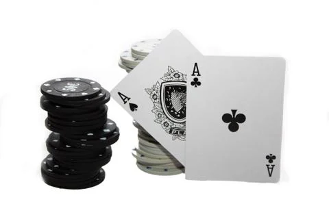 Poker chips Foto stock