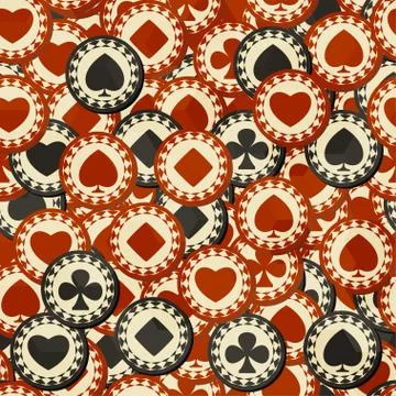 Poker chips seamless Stock Illustration