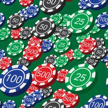 Poker Chips Seamless Pattern Stock-Illustration