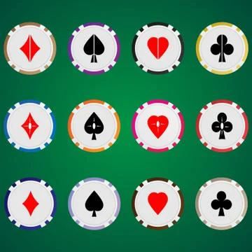 Poker chips set 03 イラスト素材