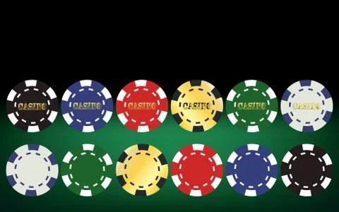 Poker chips set Stock Illustration