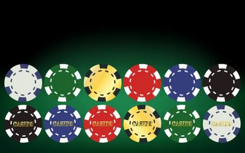Poker chips set. Vector illustration Illustrazione stock
