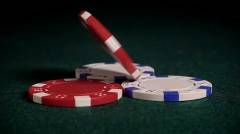 Poker chips spinning in slow motion Stock Footage 61815495