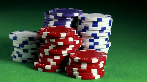 Poker chips stacking up Stock Footage 11148884