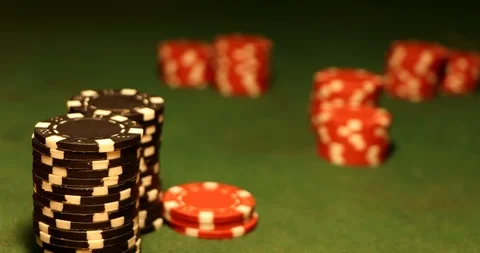 Poker - chips timelapse Stock Footage