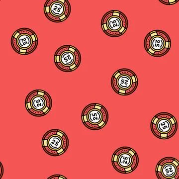 Poker chips vector seamless pattern イラスト素材
