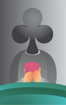 Poker face Stock Illustration