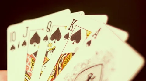Poker - Flash Royale On The Black Background Stock Footage 60219504