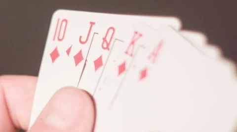 Poker-Flash Royale On The Black Background Stock Footage 60219799