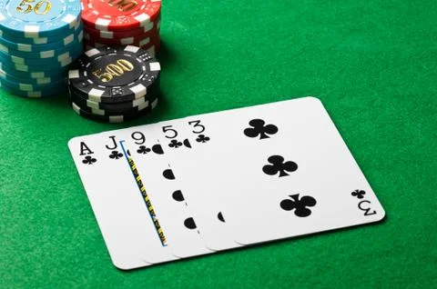 Poker flush Stock Photos