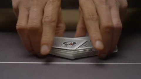 Poker game on a grey table Stock Footage 199021357