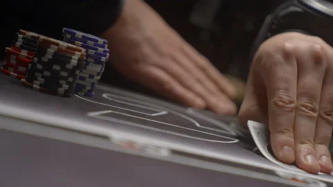Poker game on a grey table Stock Footage 200006472