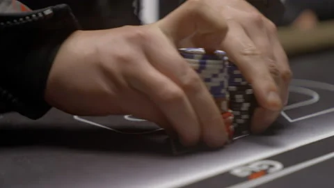 Poker game on a grey table Stock Footage 200007464