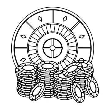 Poker games and elements in black and white 스톡 일러스트