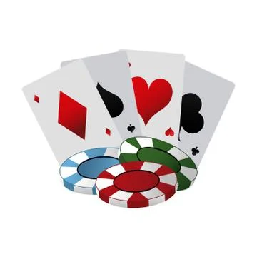 Poker games and elements 스톡 일러스트