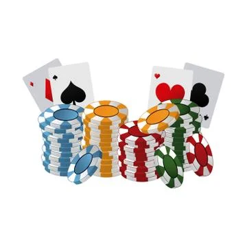 Poker games and elements イラスト素材