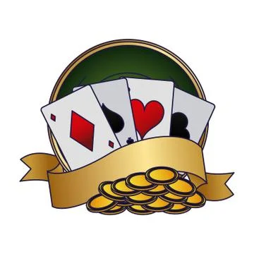 Poker games and elements Illustrazione stock