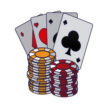 Poker games and elements Illustrazione stock