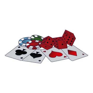 Poker games and elements イラスト素材