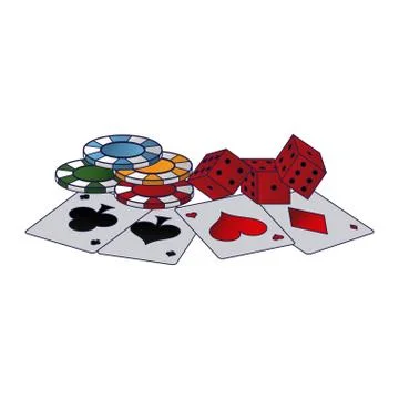 Poker games and elements イラスト素材