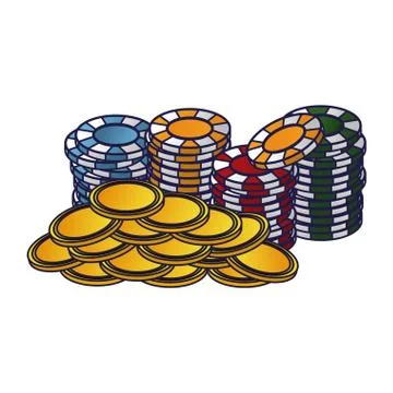 Poker games and elements 스톡 일러스트