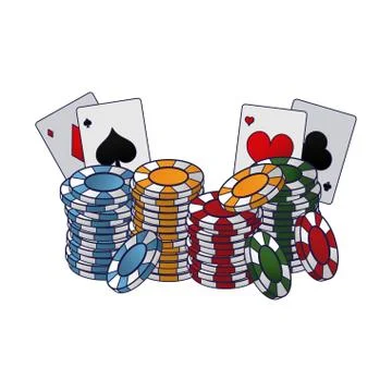 Poker games and elements 스톡 일러스트