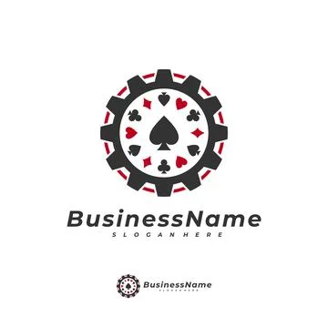 Poker Gear logo vector template, Creative Gambling logo design concept Stock Illustration
