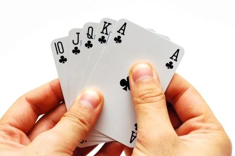Poker hand Stock Photos