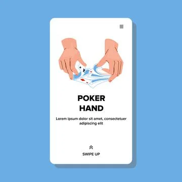 Poker hand vector Stock Illustration