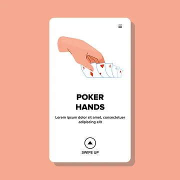 Poker hands vector Illustrazione stock