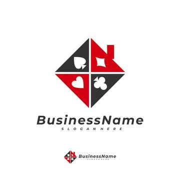 Poker House logo vector template, Creative Gambling logo design concept Stock Illustration