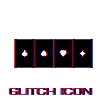 Poker icon flat Stock Illustration