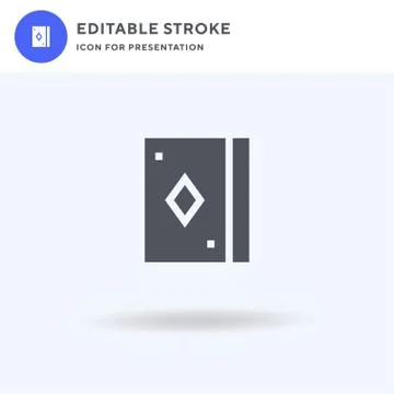 Poker icon vector, filled flat sign, solid pictogram isolated on white, logo Stock Illustration