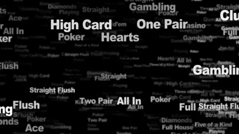 Poker Keywords Animation, Background, Loop Stock-Footage 342994121