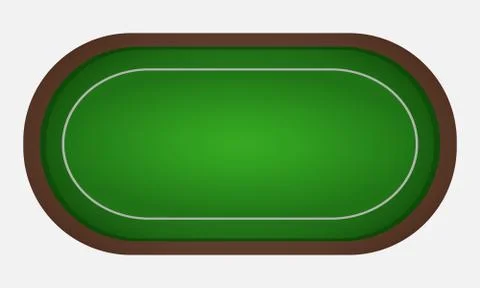 Poker or blackjack table made of green cloth. Illustrazione stock