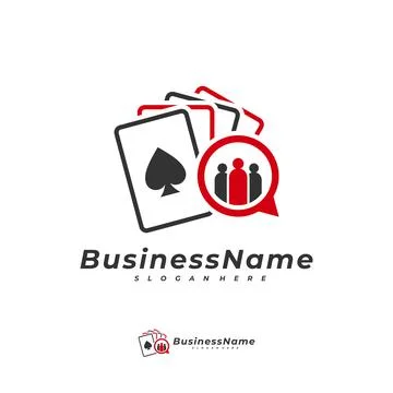 Poker People logo vector template, Creative Gambling logo design concept Stock Illustration