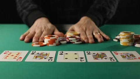 Poker player go all-in Vídeo Stock 89552161