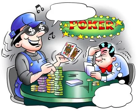 Poker Player Stock Illustration